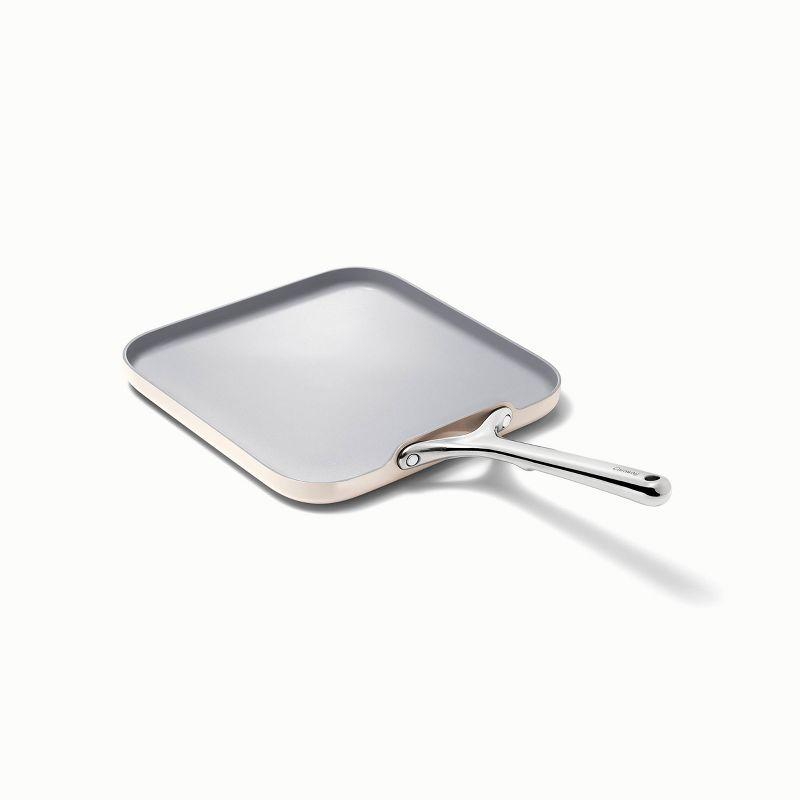 Cream 11" Ceramic Nonstick Square Griddle Pan