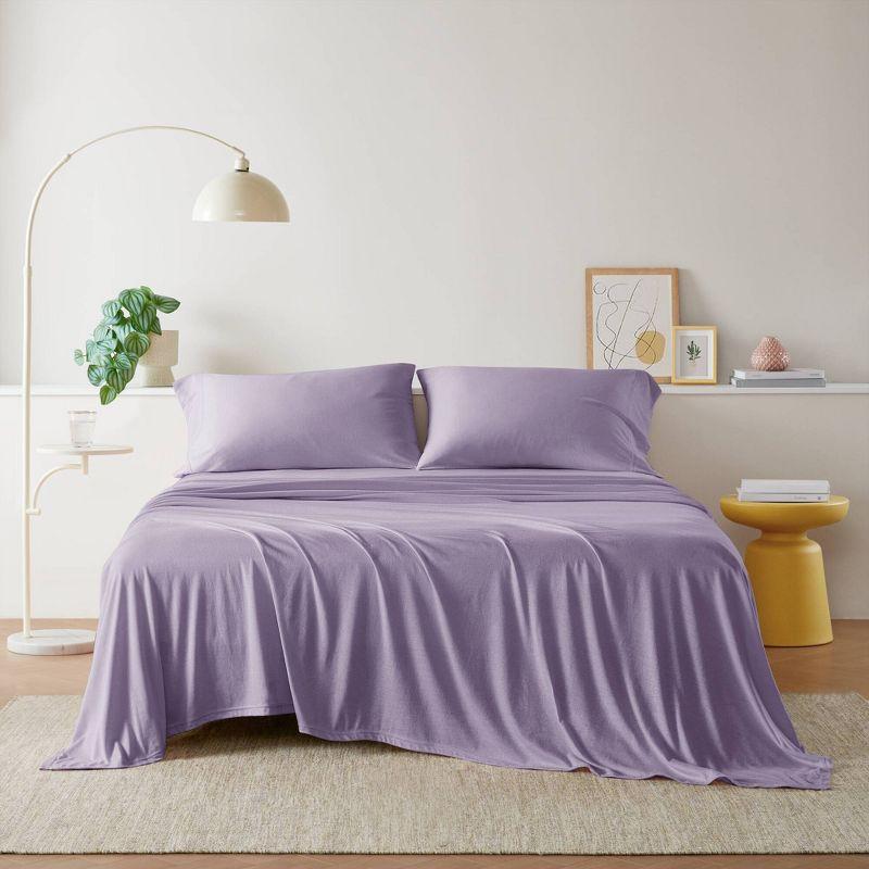 Cotton Blend Jersey Knit All Season Sheet Set