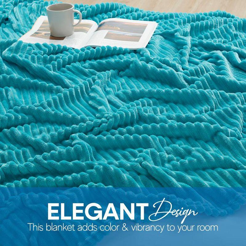 Nestl Nestl Cut Plush Cozy Throw Blanket - Fuzzy Warm Fleece Bed Blankets - Throws for Sofa, Bed, and Couch