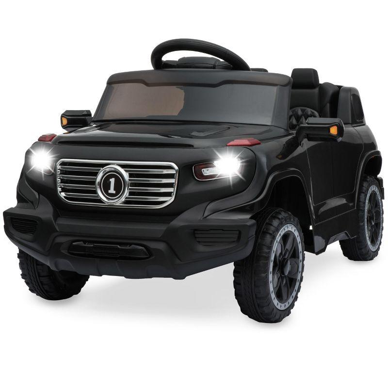 6V Black Electric Ride-On SUV with LED Headlights and Remote Control