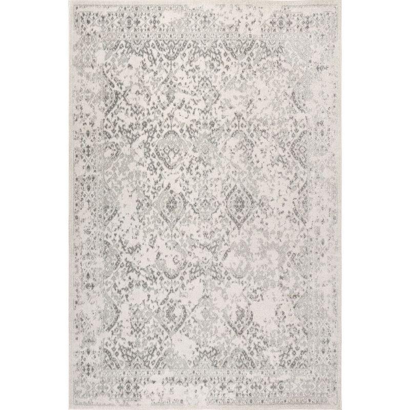 Nuloom Odell Medallion 10x14 Indoor Area Rug for Living Room Bedroom Dining Room Kitchen, Ivory/Grey