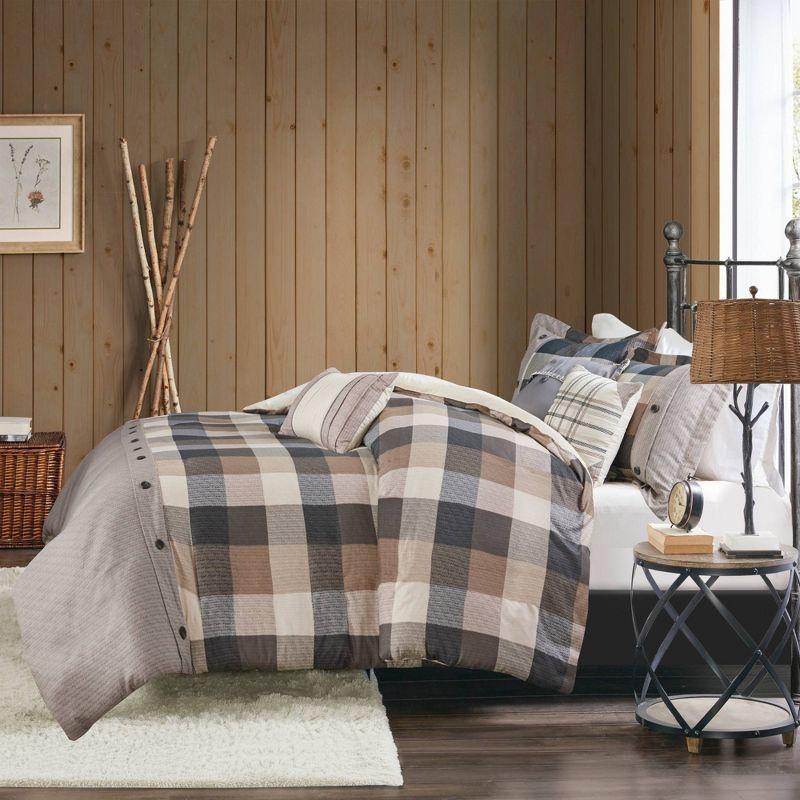 Ridge 6 Piece Herringbone Duvet Cover Set