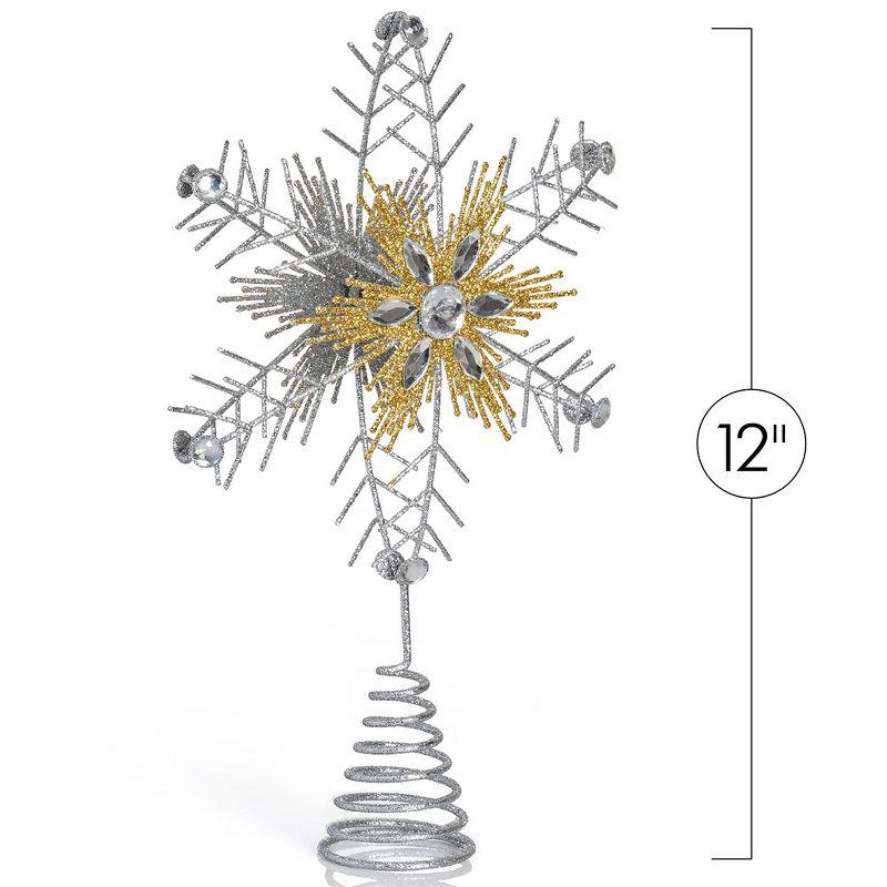 Ornativity Glitter Snowflake Tree Topper