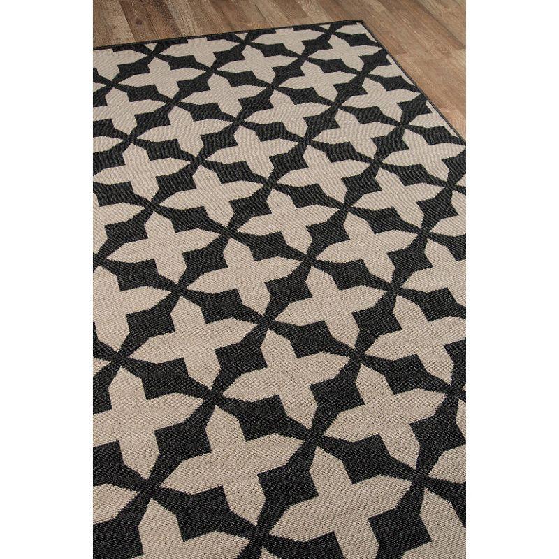 Charcoal Chic Rectangular Synthetic Outdoor Rug 47"