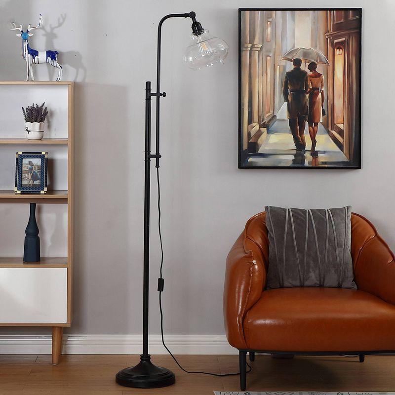 Brightech Austin 69 in. Modern Height Adjustable LED Industrial Floor Lamp, Bulb Included