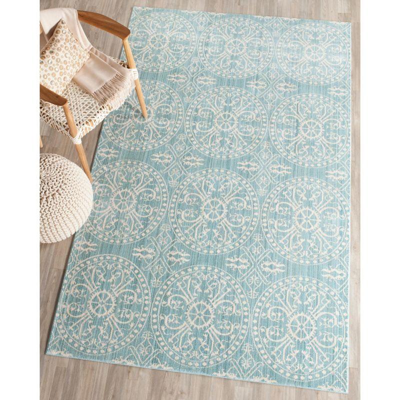 Alpine and Cream Rectangular Synthetic Area Rug, 8' x 10'