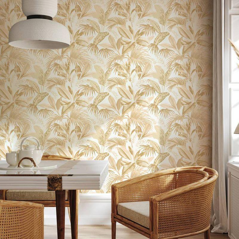 Tempaper & Co.® Havana Palm Removable Peel and Stick Wallpaper, Robins Egg, 28 sq. ft.: Vinyl Botanical Leaf Design, Self-Adhesive