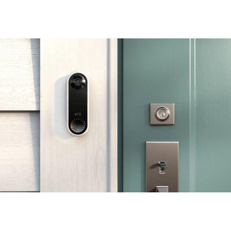 Arlo Essential 1080p Wired Video Doorbell - White