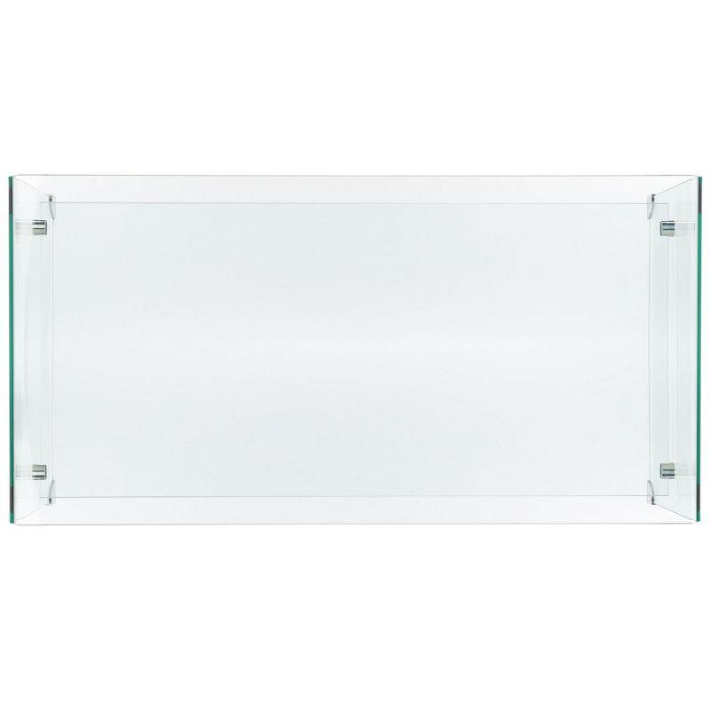 Brioni Temp Glass Coffee Table - Clear - Safavieh