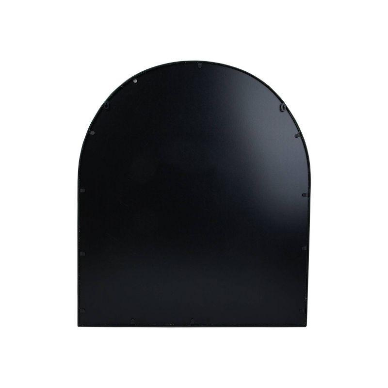 Metal Framed Wall Mirror Black - Storied Home: Arched, Modern Decor for Living Space, No Assembly Required