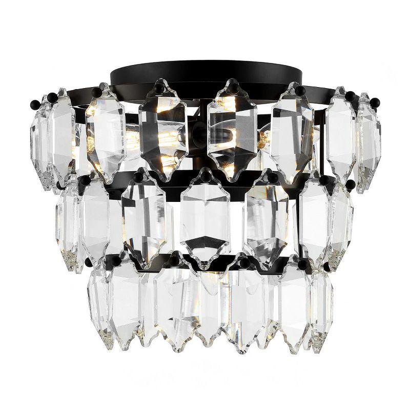 Gorson 3 Light 13" Flush Mount - FLU4045 - Black - Safavieh