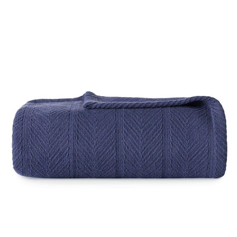 Eddie Bauer Herringbone Cotton Reversible Blanket