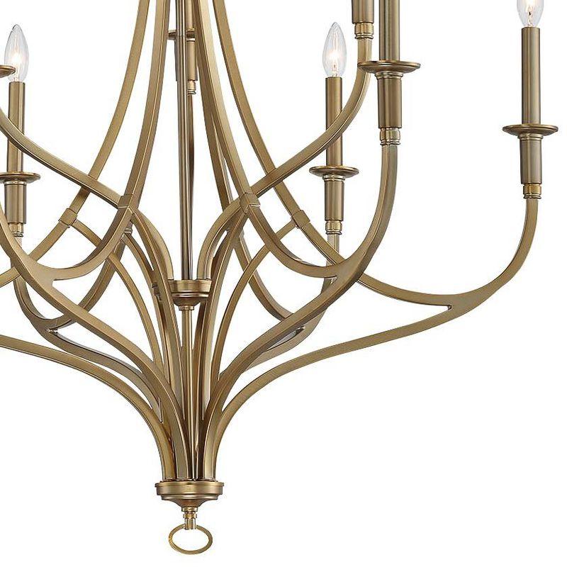 Minka Lavery Brushed Honey Gold Chandelier 34" Wide Modern 9-Light Fixture for Dining Room House Foyer Kitchen Entryway Bedroom
