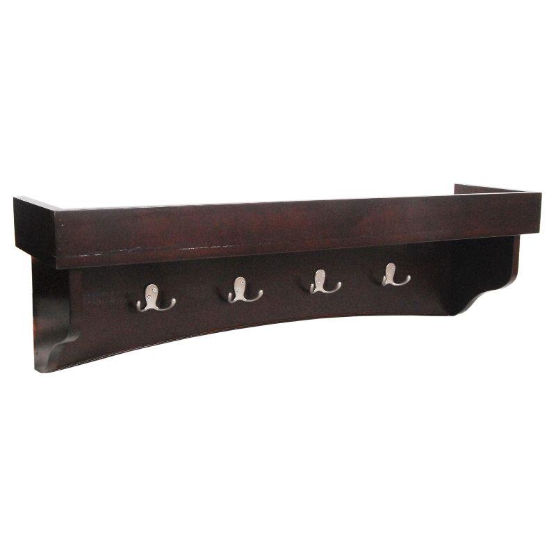 Shaker Cottage Coat Hooks with Tray - Alaterre Furniture