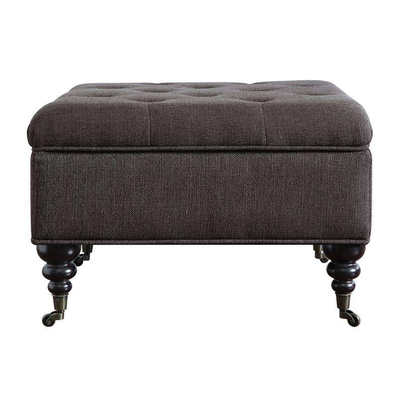 Abbot Square Tufted Ottoman with Storage and Casters - Serta