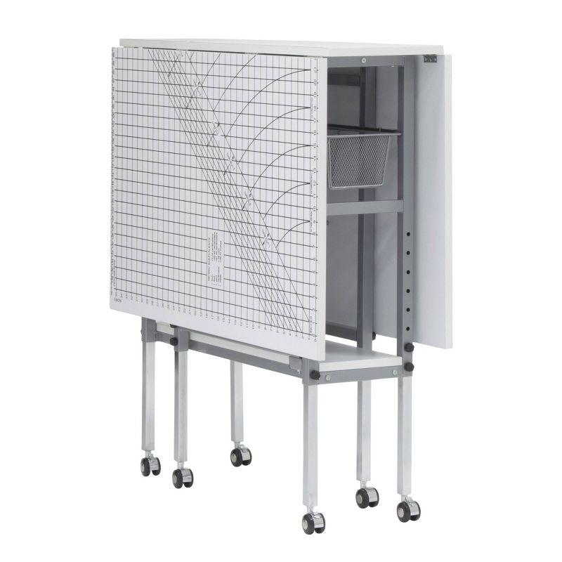 58.5'' x 36.75'' Foldable Sewing Table with Wheels