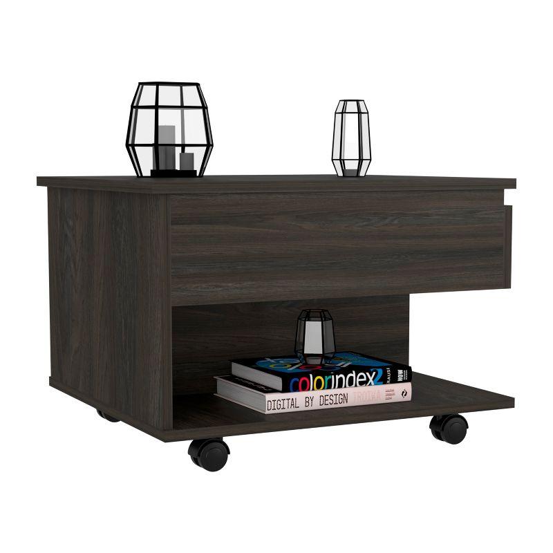 Depot E-Shop Lift Top Coffee Table, Casters, One Shelf