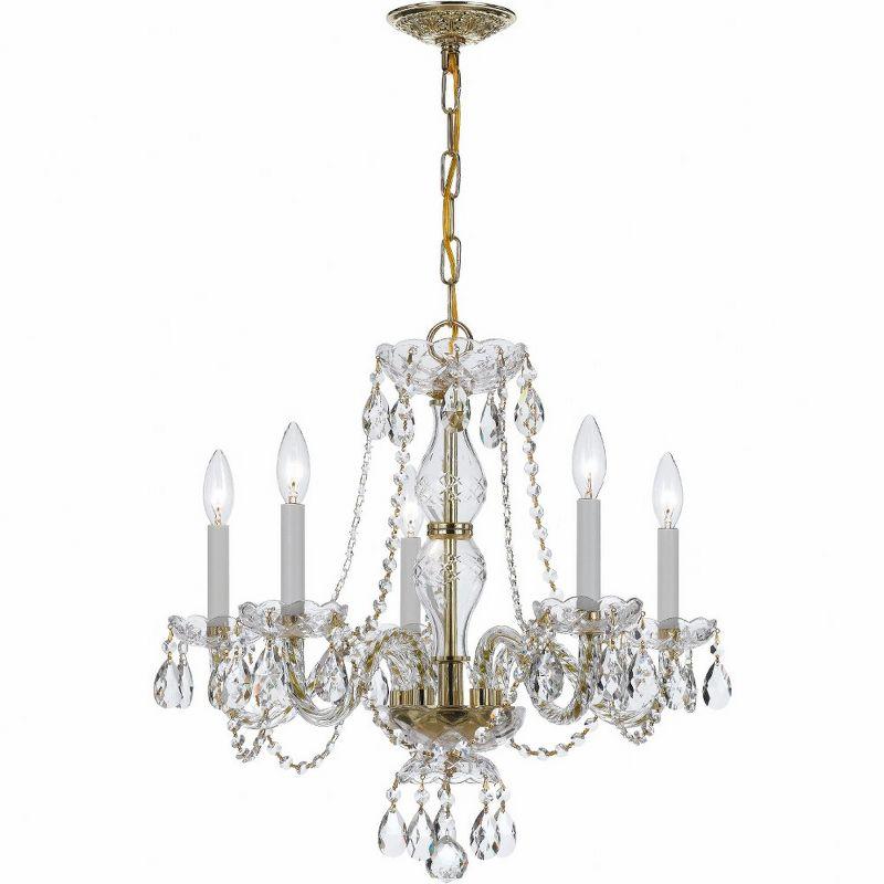 Crystorama Lighting Traditional Crystal 5 - Light Chandelier in  Polished Brass