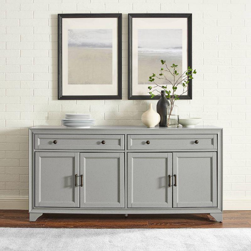 Tara Distressed Gray 61'' MDF Wood Sideboard