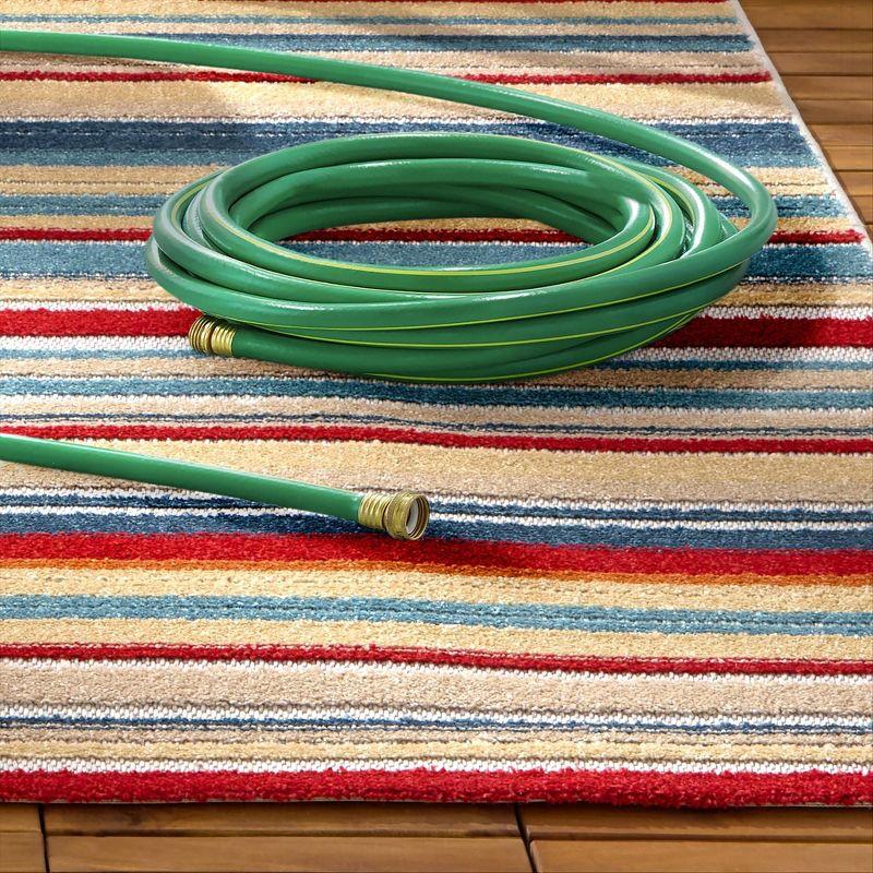 TOWN & COUNTRY EVERYDAY Rio Multicolor Stripe Outdoor Rug Red/Multi