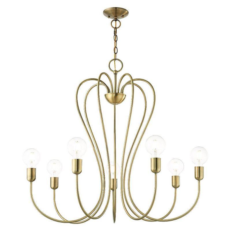 Livex Lighting Lucerne 7 - Light Chandelier in  Antique Brass