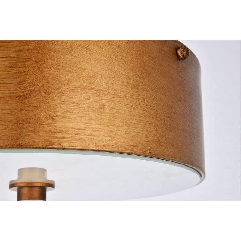 Elegant Lighting Hazen 2 light 12 inch Vintage Gold flush mount