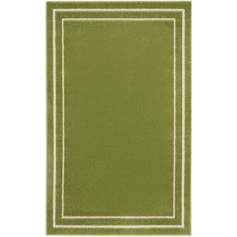 Essentials Green Ivory Solid Round 3'x5' Outdoor Rug