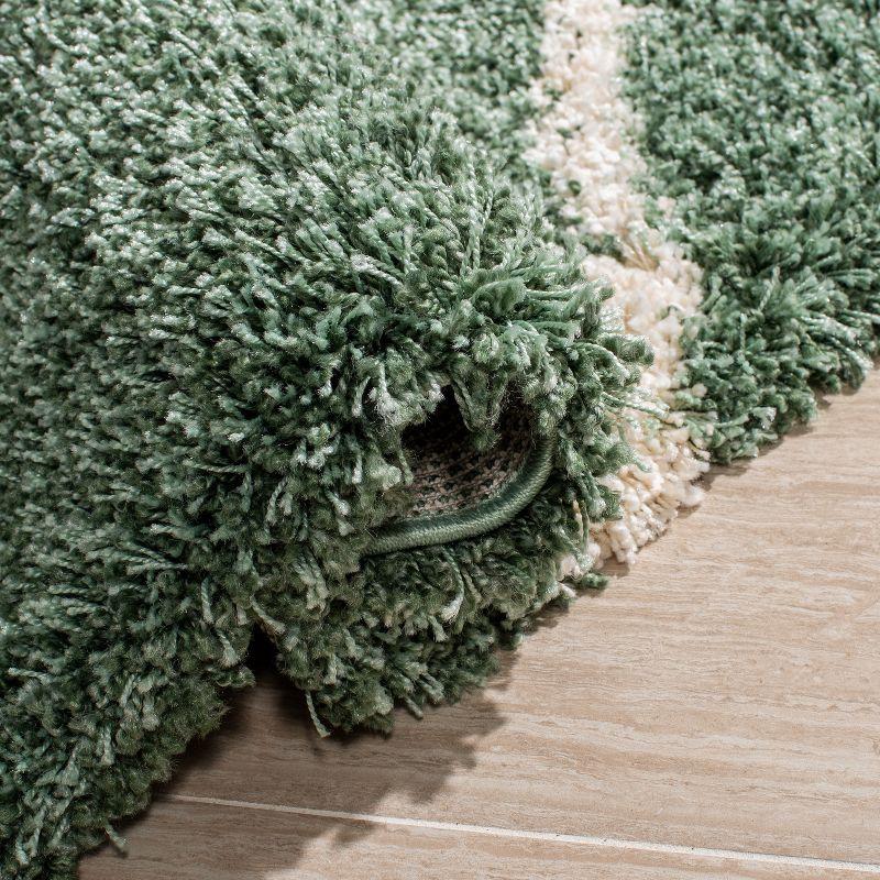 Hudson Shag SGH281 Power Loomed Indoor Area Rug - Green/Ivory - 8'x10' - Safavieh