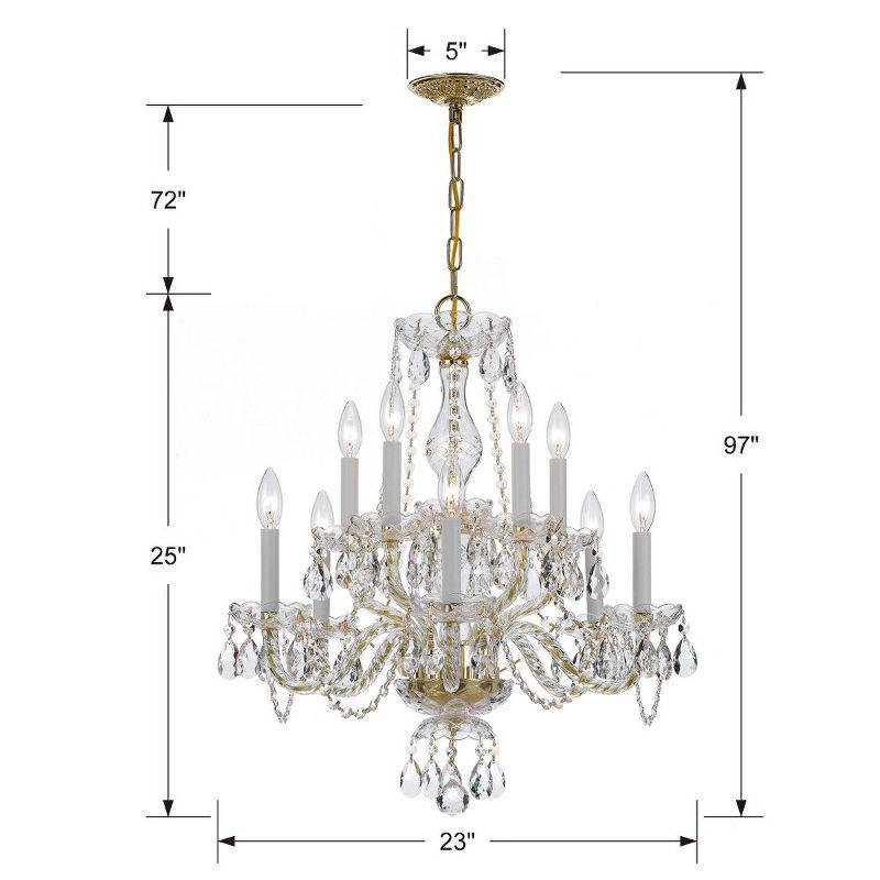 Crystorama Lighting Traditional Crystal 10 - Light Chandelier in  Polished Brass