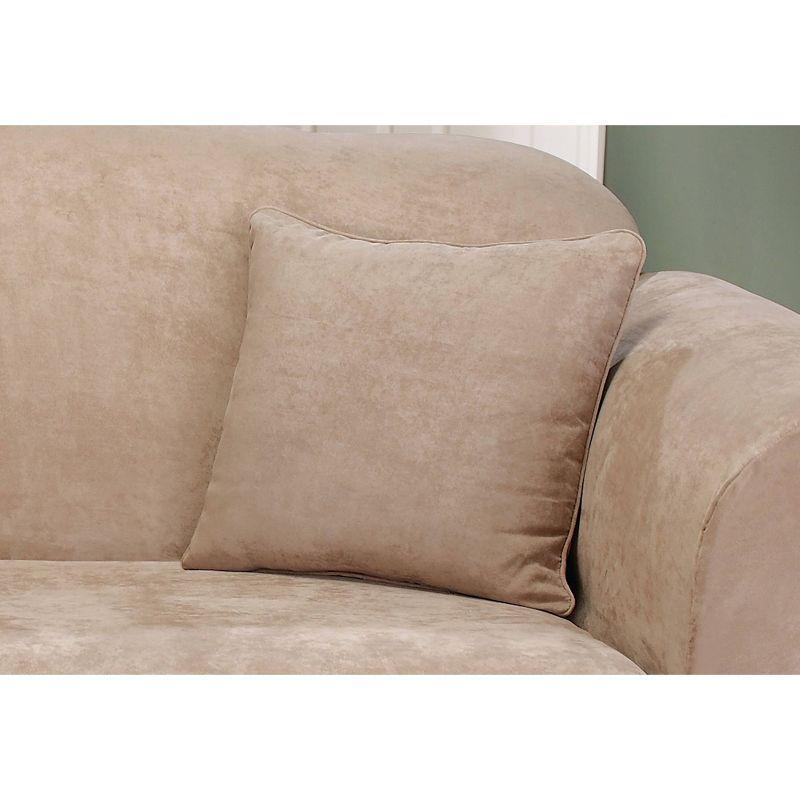 Soft Suede Box Cushion Armchair Slipcover