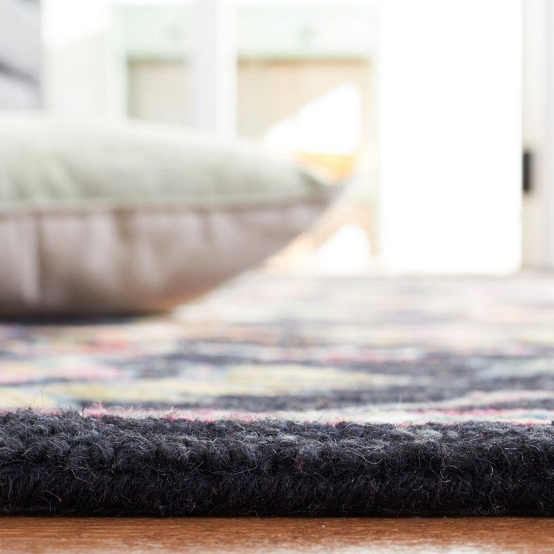 Aspen APN135 Hand Tufted Area Rug  - Black/Pink - 4'x6' - Safavieh.