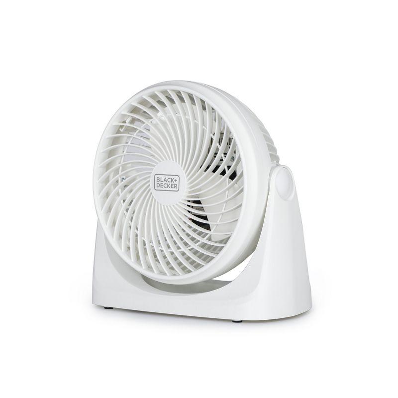 BLACK+DECKER BLACK+DECKER Turbo Desk Fan – Electric Portable 7 Inch Table Fan with Adjustable Tilt, White