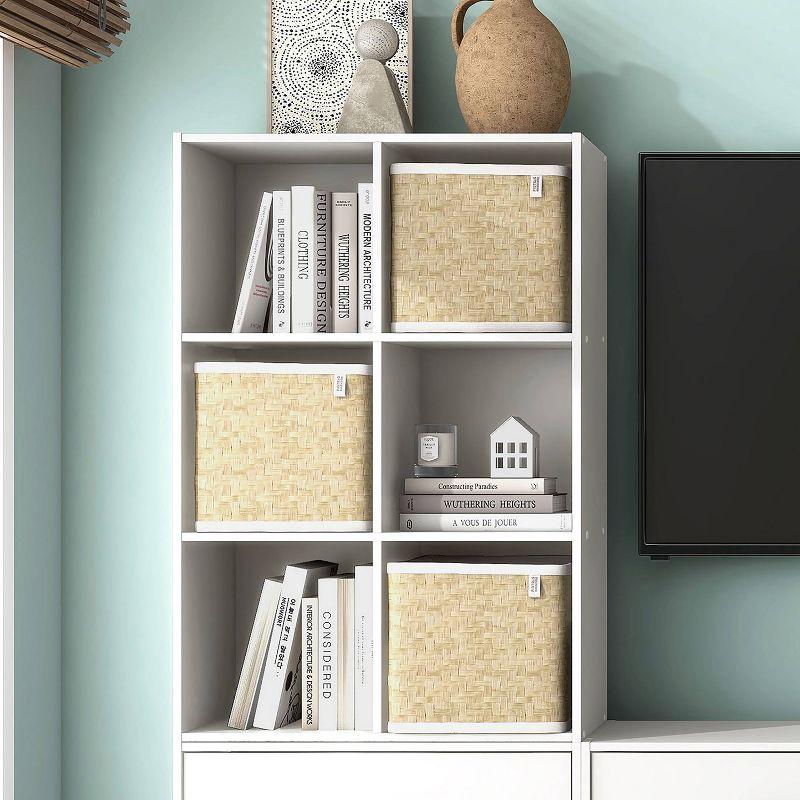 24/7 Shop At Home 35" Silkpath Modern 6 Cube Stackable and Modular Bookcase