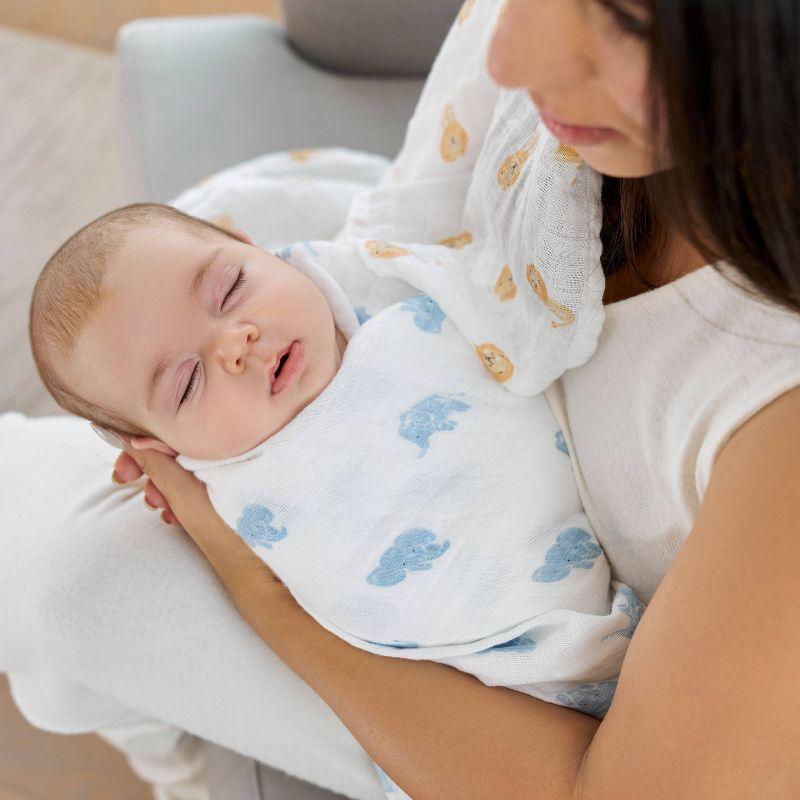aden + anais Essentials Organic Swaddle Blanket - Animal Kingdom - 4pk