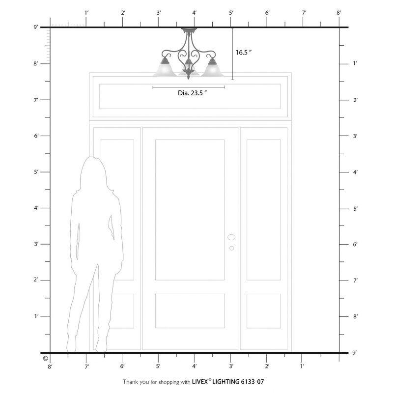 Livex Lighting Coronado 3 - Light Chandelier in  Bronze