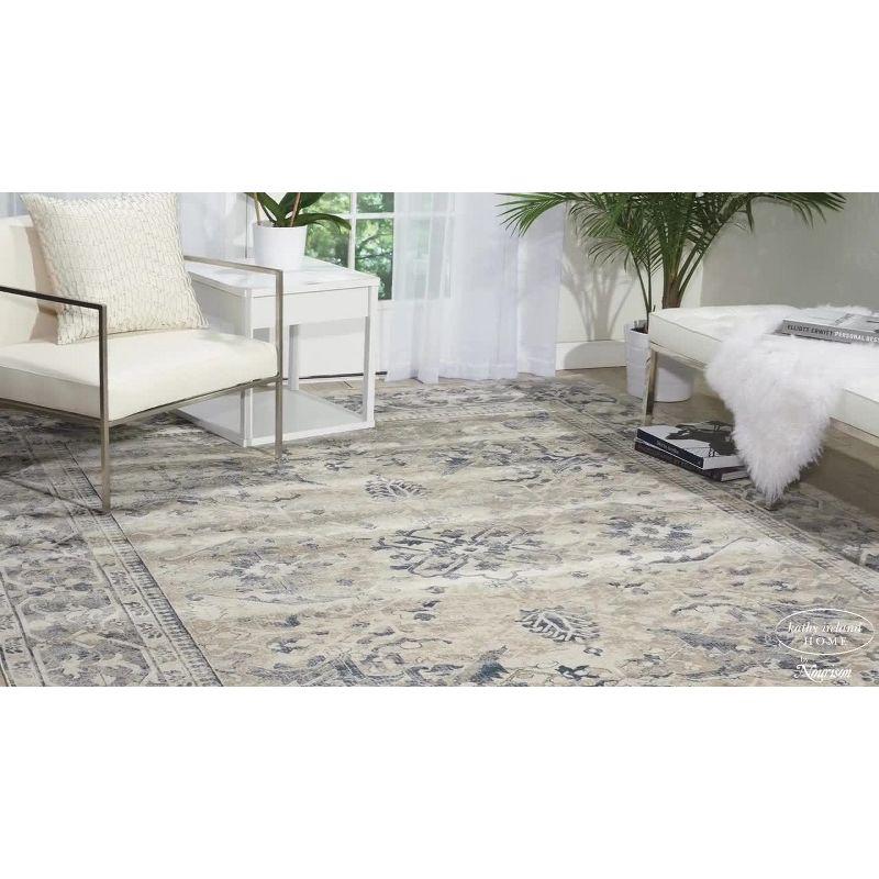 Ivory Malta 47"x67" Stain-Resistant Synthetic Area Rug