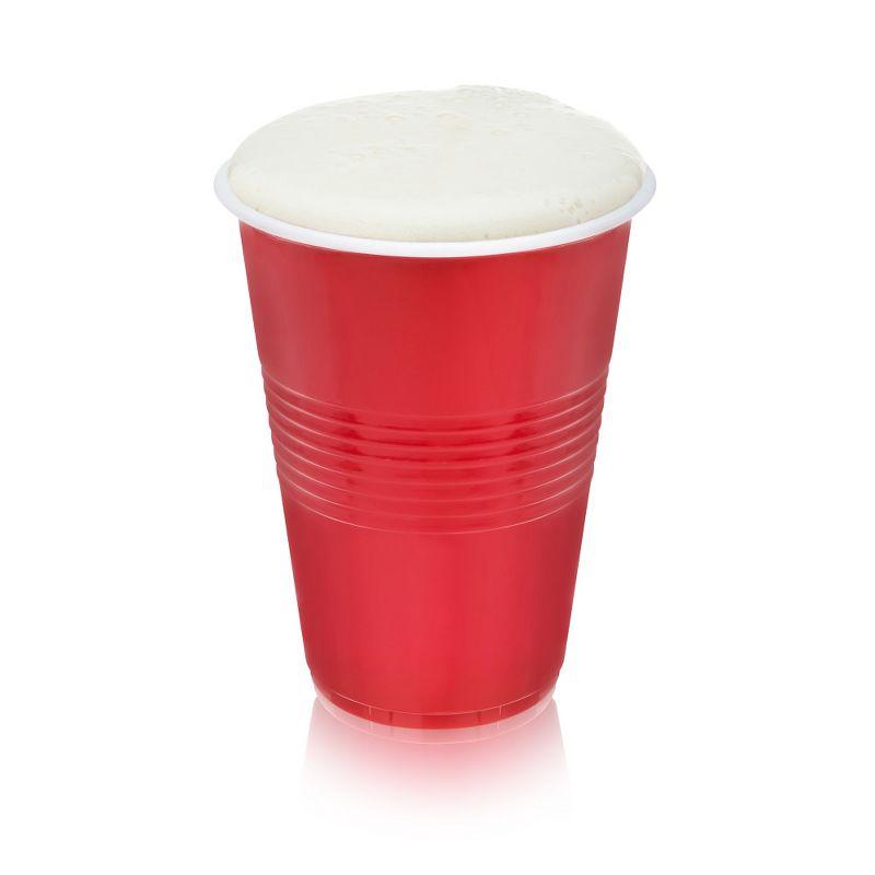 True Red Party Cups, disposable Cups for Parties, Cup, Perfect for Outdoor Drinking Games, Drink Tumblers, set of 24, 16oz, Red