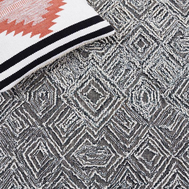 Textural TXT201 Hand Tufted Indoor Area Rug - Black/Ivory - 6'x6' - Safavieh