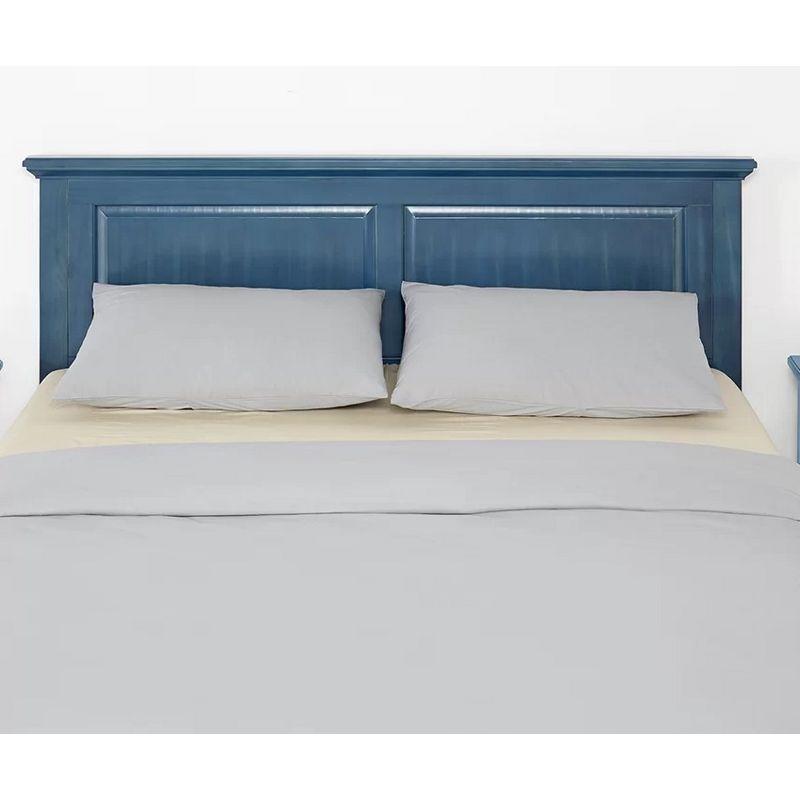 Twin Blue Solid Wood Cottage Style Headboard