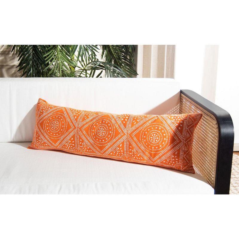 Valenti Pillow - Orange/White - 12"X36" - Safavieh