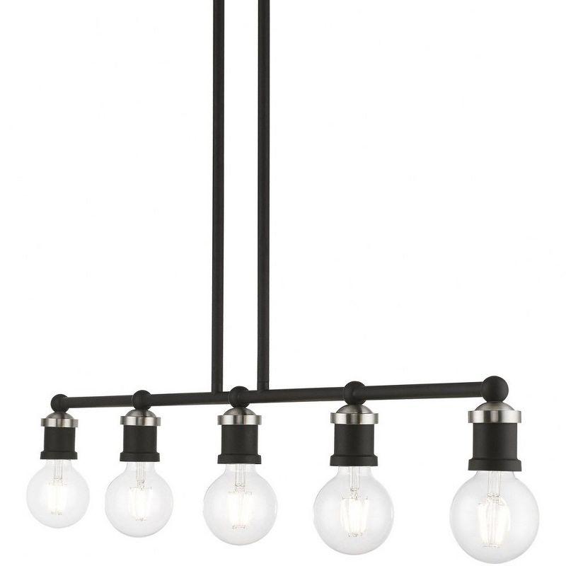 Livex Lighting Lansdale 5 - Light Chandelier in  Black/Brushed Nickel