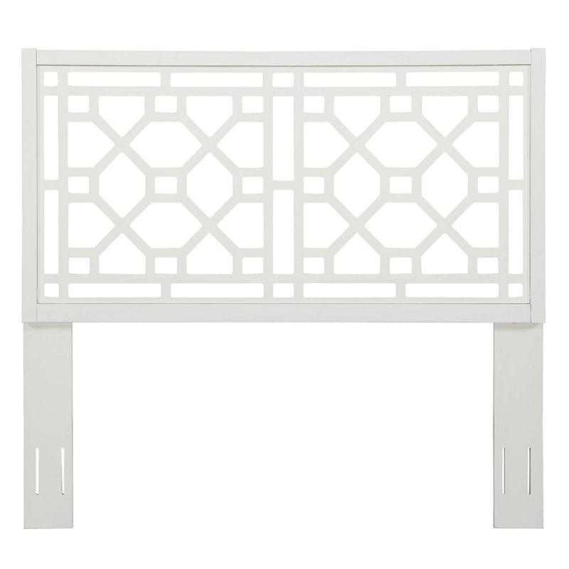 Comfort Pointe Full/Queen Thomas Headboard White: Chippendale Style, Poplar Wood, Painted Finish, Adjustable Height