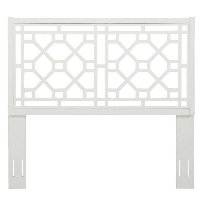 Thomas Chippendale White Adjustable Full/Queen Wood Headboard