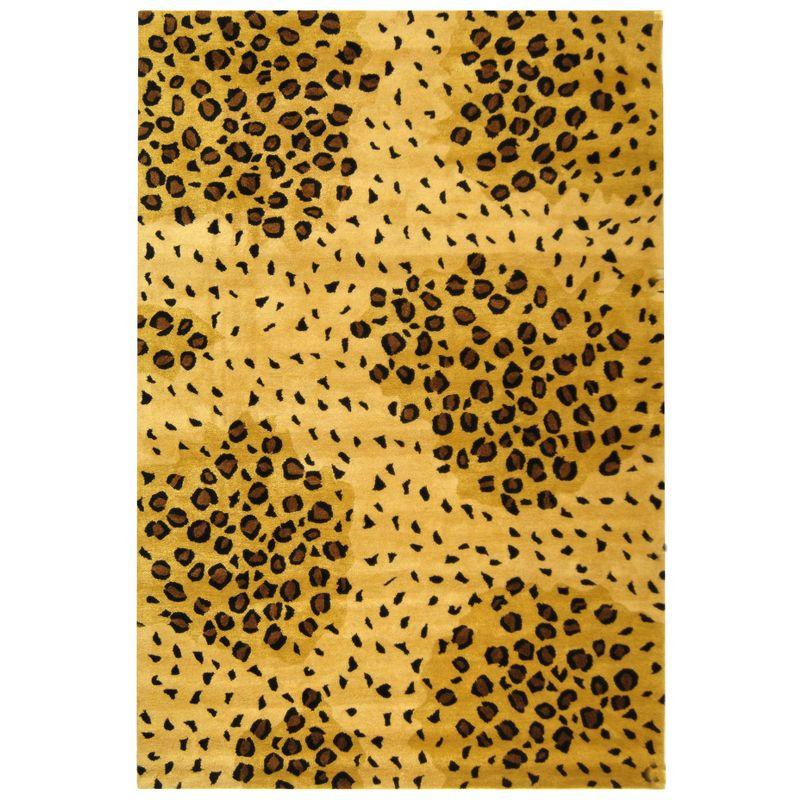 Metro-Chic SoHo Gold and Black Hand-Tufted Wool Area Rug