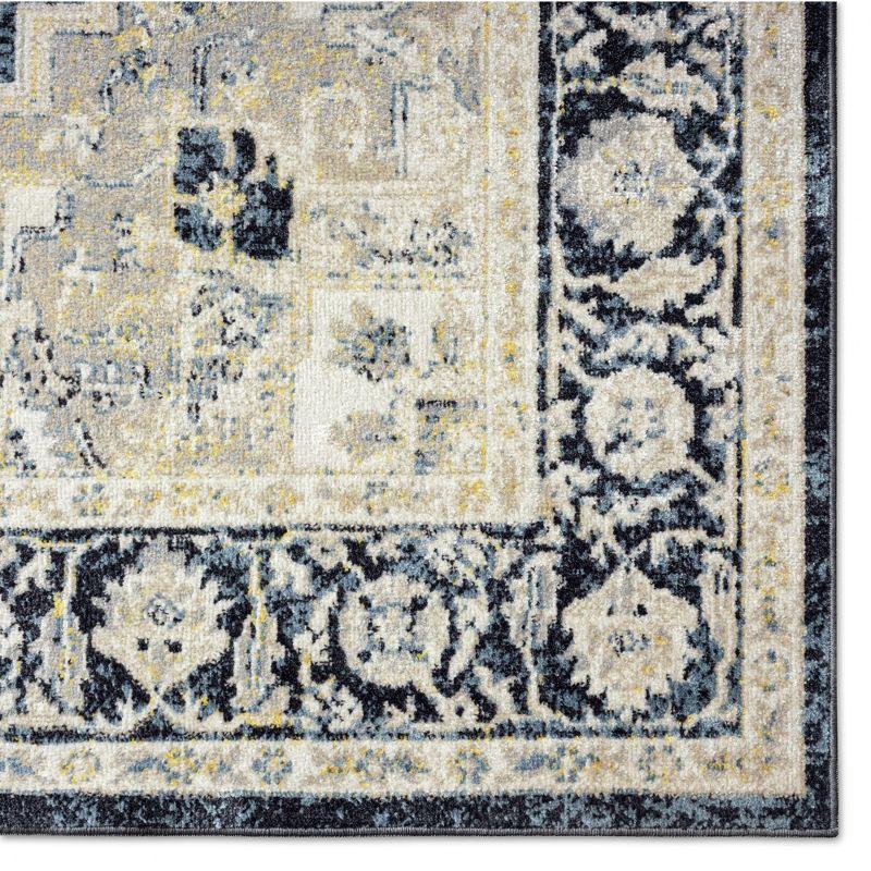 Everwash Treasure Rubia Traditional Medallion Machine Washable Area Rug