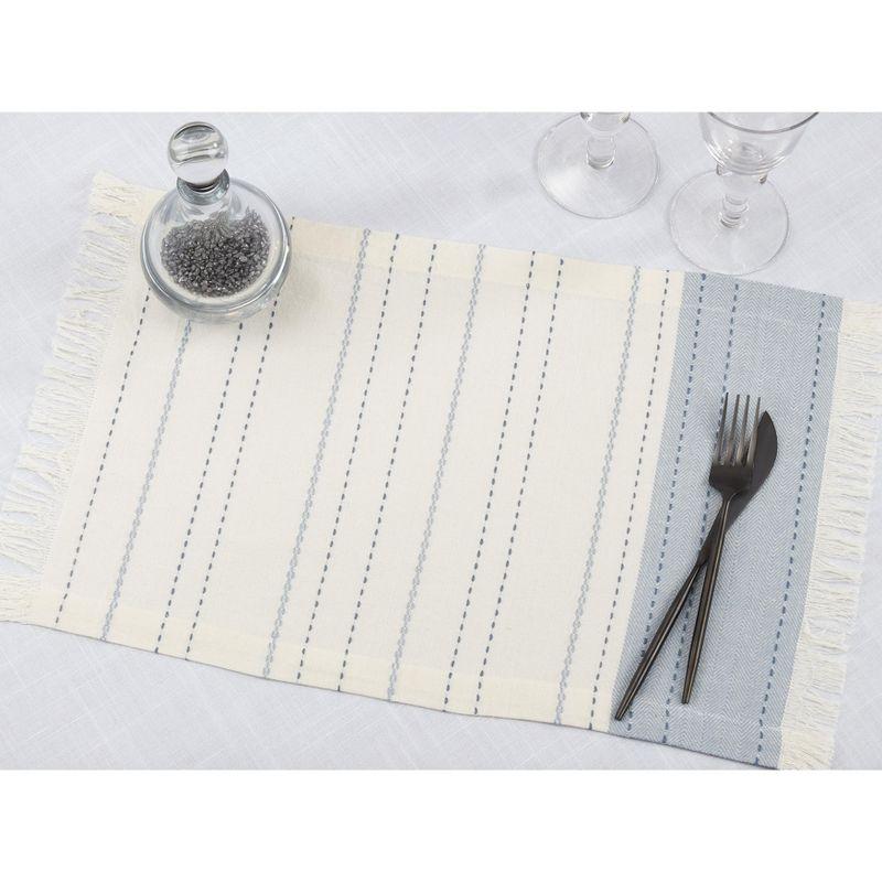 Cotton Striped Rectangle Placemat (Set of 4)