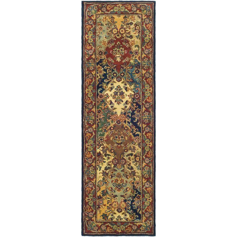 Heritage HG911 Hand Tufted Runner Rug - Multi/Burgundy - 2'3"x12' - Safavieh.