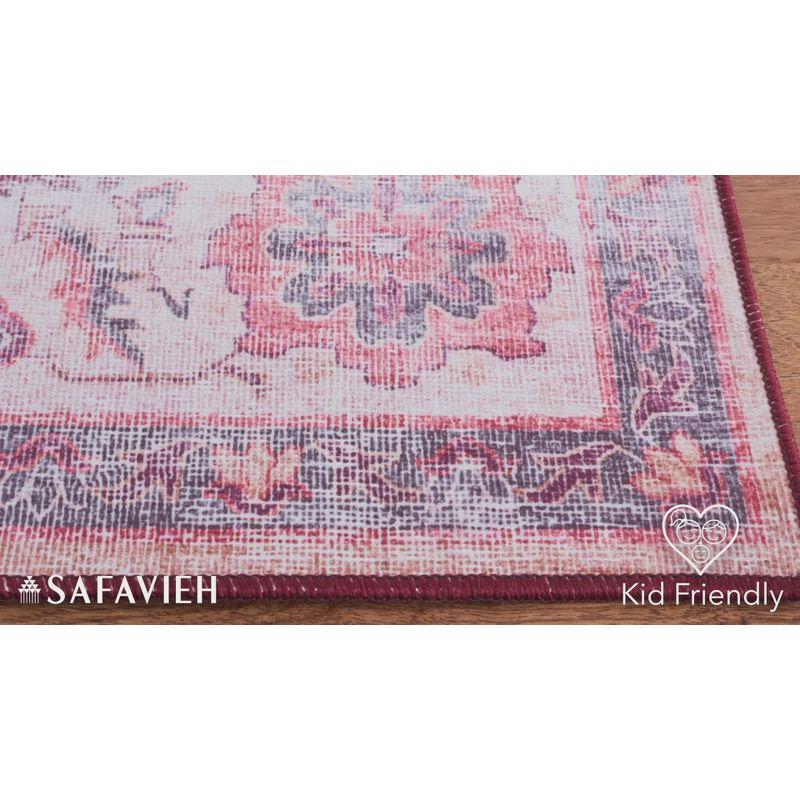 Tucson TSN163 Power Loomed Machine Washable Area Rug - Rust/Beige - 6'x6' - Safavieh.