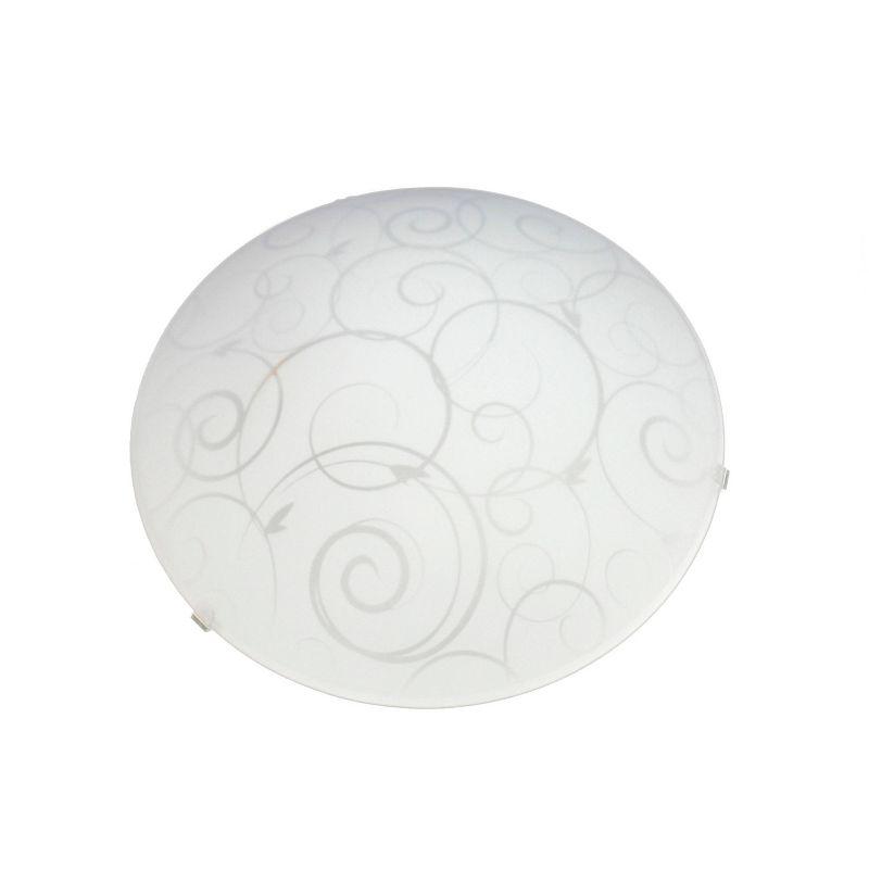 Elegant Swirl Glass 10" Flush Mount Ceiling Light in White