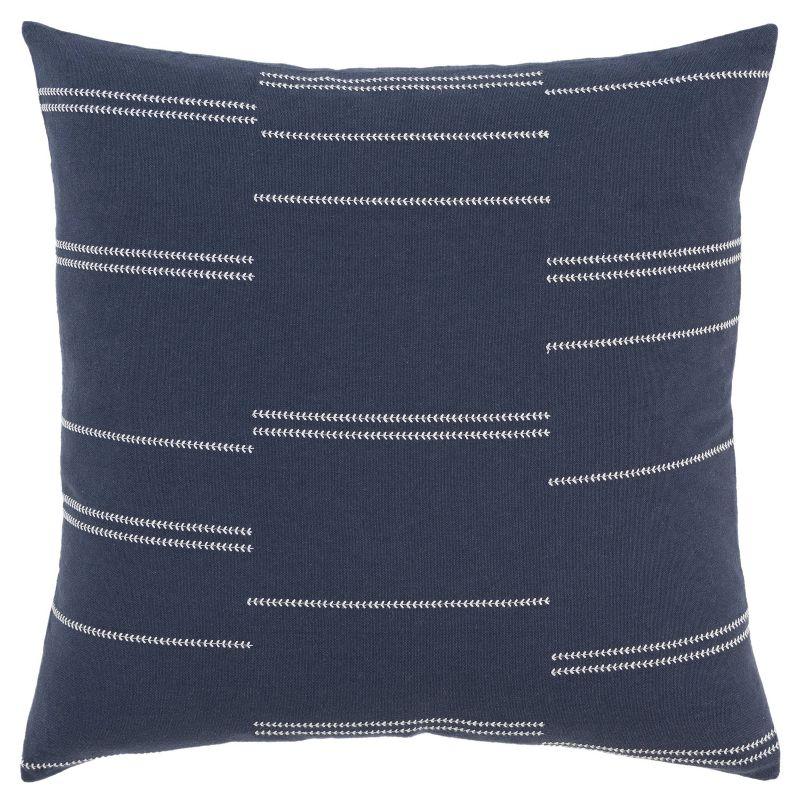 Embroidered Cotton Throw Pillow